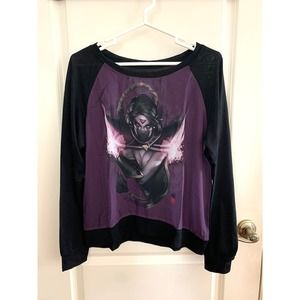3/$15 NEW Dota 2 Valve x Welovefine Assassin Mesh Long Sleeve Top Purple/Black